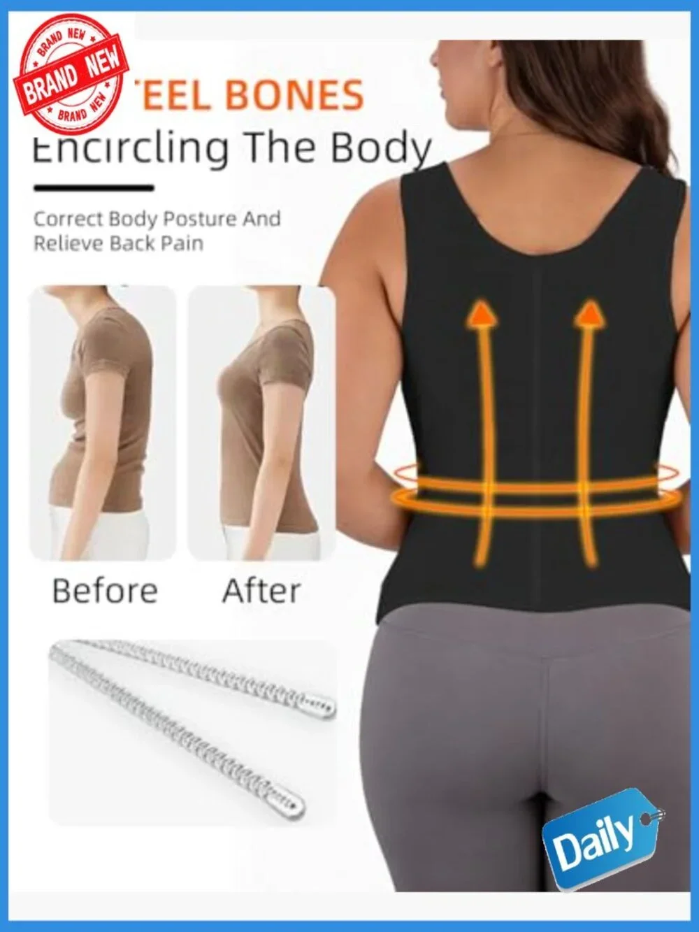 Waist Trainer Corset Tummy Control Shapewear Body Shaper Vest Postpartum